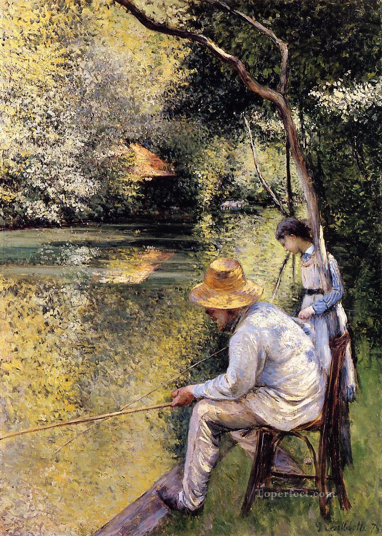 Fishing Gustave Caillebotte Oil Paintings